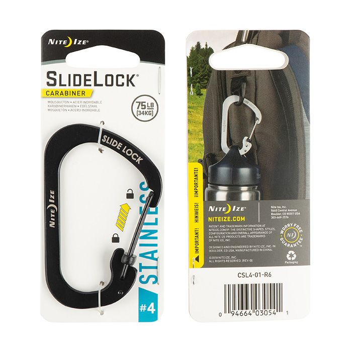 SlideLock® Carabiner #4 - Black