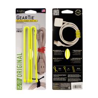 Gear Tie® Reusable Rubber Twist Tie 12 in. - 2 Pack - Neon Yellow
